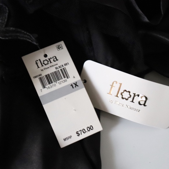 Flora by Flora Nikrooz Black Satin Stella Robe - Picture 11 of 13